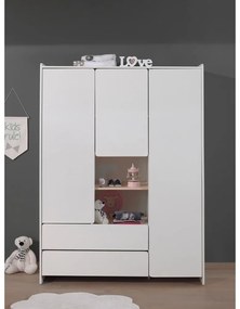 Kiddy fehér gyerek ruhásszekrény, 137,8 x 190 cm - Vipack