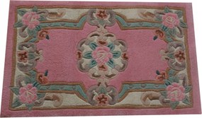 Aubusson gyapjú szőnyeg 46x76 rózsaszín