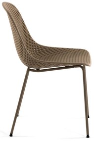 Világosbarna fém kerti szék Quinby – Kave Home