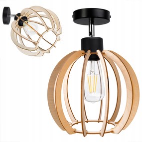 Függő Lámpa Mennyezeti Fali Lámpa Fa Gömb