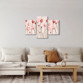 Kép - rózsaszín tulipán (90x60 cm)