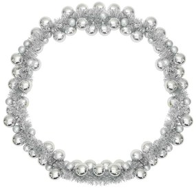 Karácsonyi gömb girland Ezüst 186 cm Polisztirol