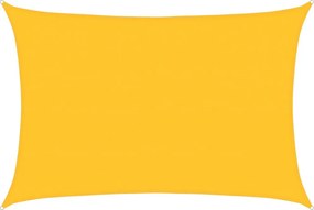 vidaXL sárga négyszögletű HDPE napvitorla 160 g/m² 5x7 m