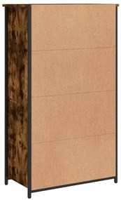 füstös tölgy színű szerelt fa magasszekrény 62 x 32 x 106,5 cm