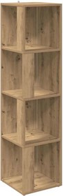 vidaXL kézműves tölgy szerelt fa sarokszekrény 33 x 33 x 132 cm