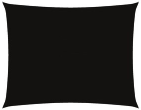 fekete téglalap alakú oxford-szövet napvitorla 5 x 7 m