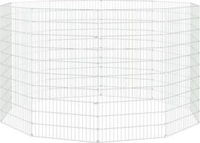 vidaXL 10 paneles horganyzott vas szabadon álló állatketrec 54x100 cm