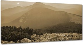 Festmények 115x55 Hegyi táj Tájkép