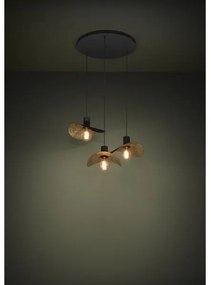 Eglo 390395 - Csillár zsinóron SACEDA 3xE27/40W/230V fekete/arany