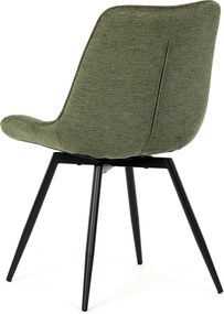 Jídelní židle, zelená, látka, HC-T1130 GRN2