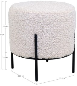 Alford puff fehér, fekete lábakkal