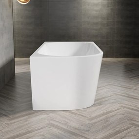 Erga Zara, sarok szabadon álló kád 150x75 cm + leeresztő csavar, jobb, fehér fényes, ERG-Zara-150075R-WH-WH
