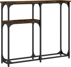 vidaXL füstös tölgy színű szerelt fa tálalóasztal 90x22,5x75 cm