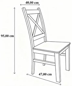 NATE étkezőszék, sonoma tölgy kivitelben