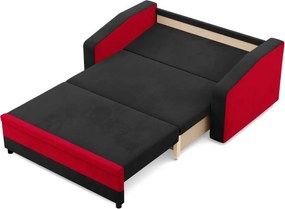 Hewlet kanapé, szövet anyag, fekete - piros