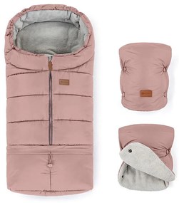 PETITE&MARS - 3v1 fusak JIBOT + rukávníky JASIE růžový
