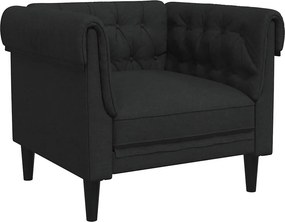vidaXL fekete szövet Chesterfield kanapé
