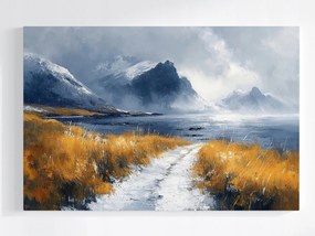 Poszter Skandinávia Norvégia Izland Hegyek Öböl 60x40