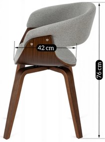 Elegáns Étkezőszék Szürke/Dió Színben. GARY 2