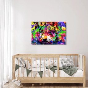 Kép - Farkas graffitivel (90x60 cm)