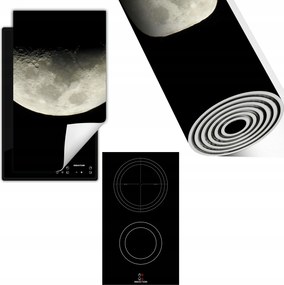 Indukciós Védőszőnyeg Konyhapult 30x52 fekete hold