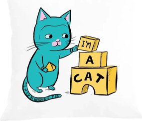 Párna párnahuzat Cica vagyok Ajándék