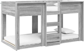 vidaXL Szükidő ágy Szürke Sonoma 75 x 190 cm Faanyag
