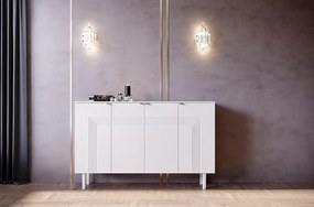 Yoko 4 ajtós komód fehér 156cm