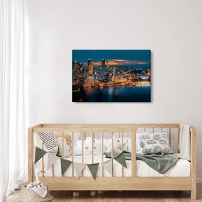 Éjszakai város képe (90x60 cm)