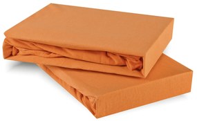 EMI barackszínű 100% pamutjersey gumis lepedő: Kiságy 60 x 120 cm