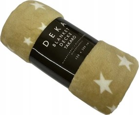 Home Elements Mikro flanel takaró 150 x 200 cm, bézs csillagokkal