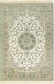 Szőnyeg 95x140 nappaliba,hagyományos klasszikus zöld-krém minta