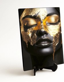 DUBLEZ | Luxus kép - Női portré aranyban