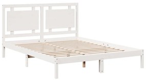 fehér tömör fa extra hosszú ágykeret matrac nélkül 160 x 220 cm