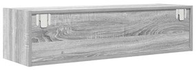 szürke sonoma színű szerelt fa TV-szekrény 100x31x25,5cm
