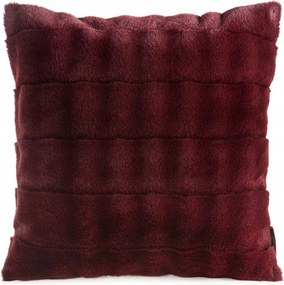 Párnahuzat Rabid 45x45 szőrme glamour csíkos bordó