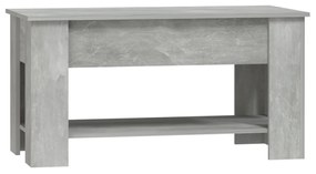 betonszürke szerelt fa dohányzóasztal 101 x 49 x 52 cm