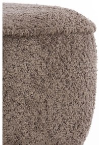 Barna buklé puff Leyla – Light &amp; Living