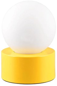 Sárga asztali lámpa üveg búrával (magasság 17 cm) Countess – Trio