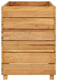 újrahasznosított tíkfa és acél magaságyás 100 x 40 x 55 cm