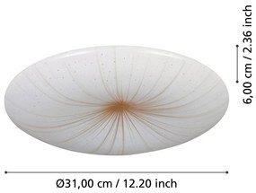 Eglo NIEVES 1 900498 fali/mennyezeti lámpa, 10W LED, 3000K, 1100 lm