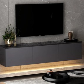 TV asztal Neon megvilágított antracit