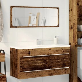 Antik fa szerelt fa mosdószekrény 100x38,5x48 cm