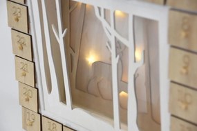 NEXOS Fa adventi naptár erdő motívummal 7 LED elemes