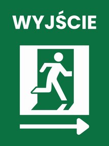 Fém poszter informåciós kijårat 30x40