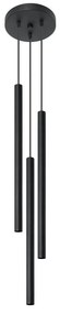 Sollux Sollux SL.0471 - Csillár zsinóron PASTELO 3P 3xG9/8W/230V fekete SLX0272