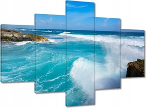 Vászonkép 100x70 Nyugtalan tenger Hullámok