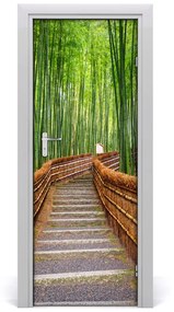 Ajtóposzter öntapadós bambusz erdő 85x205 cm