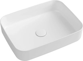 Sapho, INFINITY RECTANGLE kerámia asztali mosdókagyló, 50x36 cm, fehér, 10NF65050