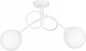 Mennyezeti Lámpa Függő Plafon Loft Göndör Üveg Lámpabúra 2 x E27